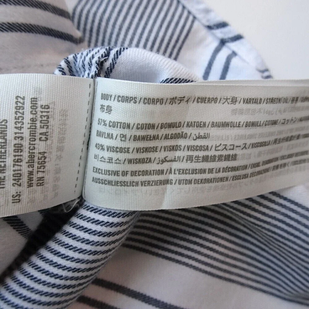 Clearance!💎5/$25 ABERCROMBIE Kids Girls Button Down Shirt Top Stripes 13/14